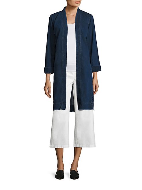 Eileen Fisher - Shawl Collar Denim Jacket