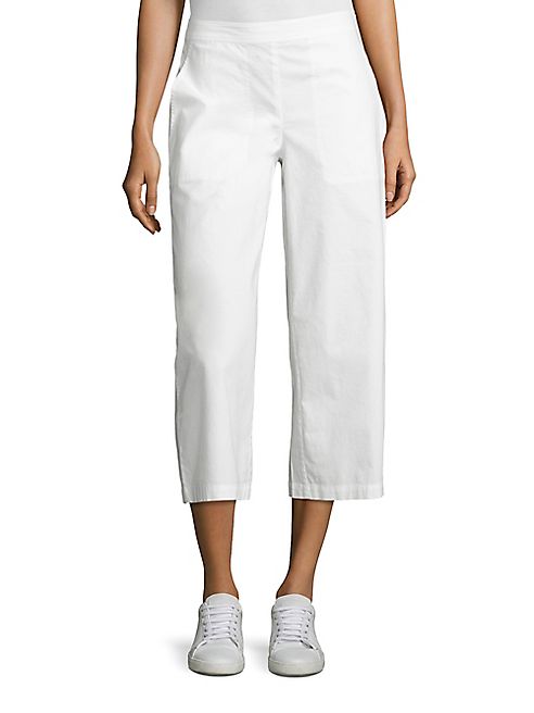 Eileen Fisher - Poplin Wide Leg Cropped Pants