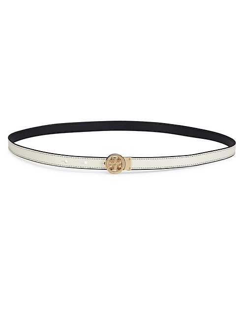 Tory Burch - Rotating Leather Logo Belt