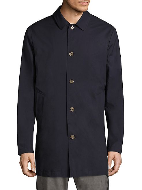 Eleventy - Wind & Water-Resistant Silk Short Trench Coat