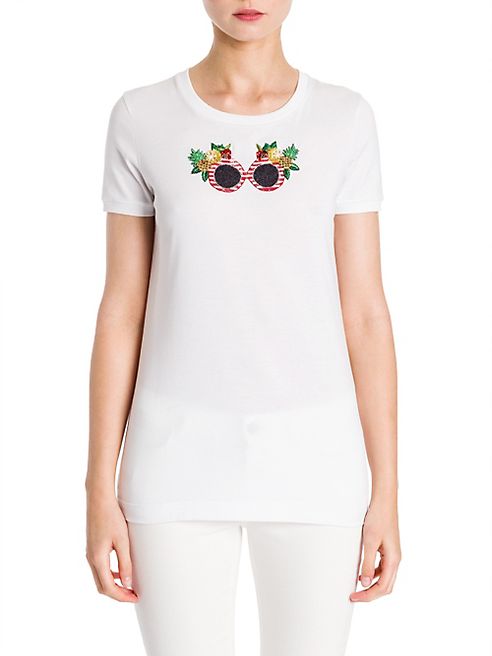 Dolce & Gabbana - Short Sleeve Embroidered Tee