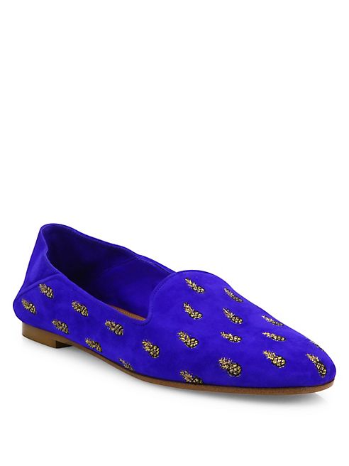 Aquazzura - Ananas Summer Suede Loafers