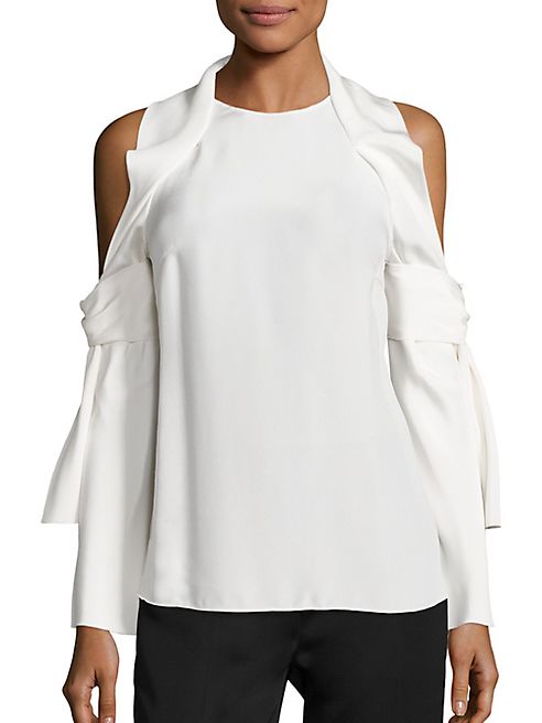 3.1 Phillip Lim - Solid Cold Shoulder Silk Top