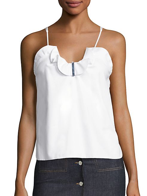 Carven - Ruffle Slip Top