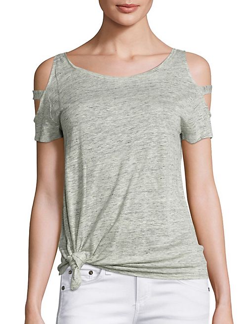 Generation Love - Kendall Cold-Shoulder Knot Linen Tee