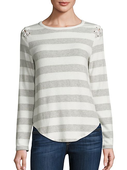 Generation Love - Piper Striped Lace-Up Sweater