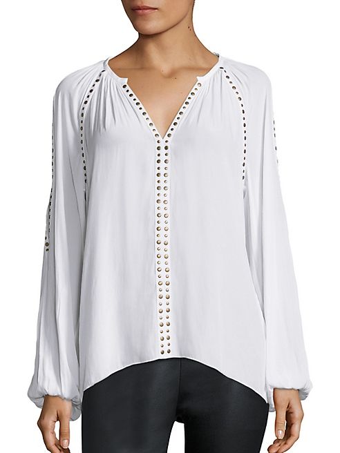 Ramy Brook - Danielle Studded Cold-Shoulder Top