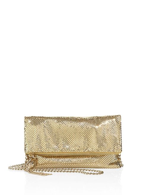 Whiting & Davis - Snake Head Foldover Convertible Clutch