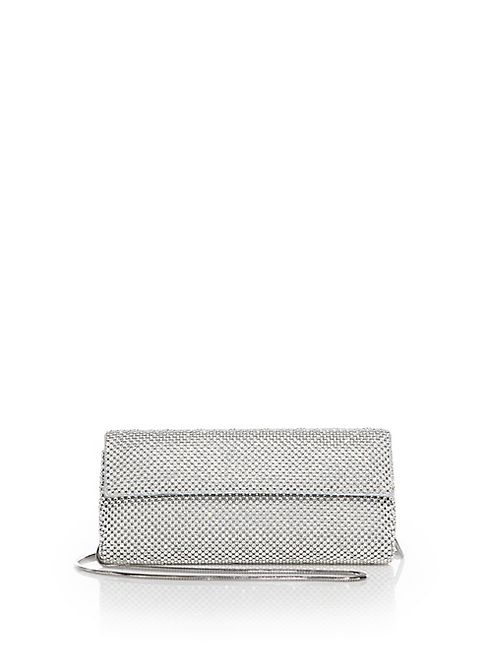 Whiting & Davis - Crystal Chevron Convertible Clutch