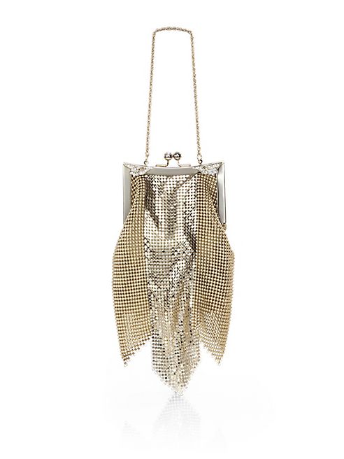 Whiting & Davis - Newport Goldtone Mesh Shoulder Bag