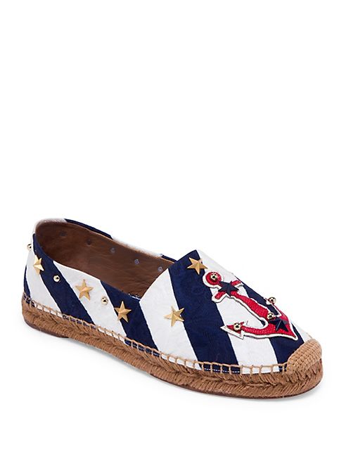 Dolce & Gabbana - Star-Studded Anchor Espadrilles