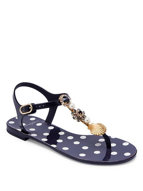 Dolce & Gabbana - Seashell Jelly Thong Sandals