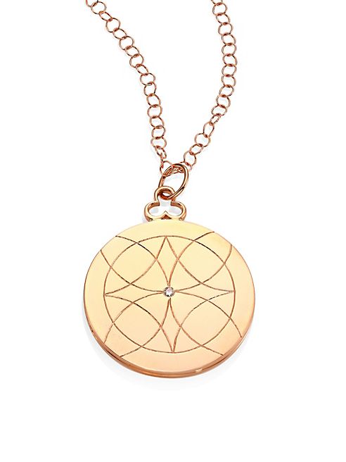 Devon Woodhill - Lucky Diamond & 18K Rose Gold Locket Necklace