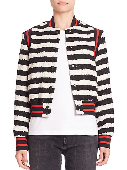 MSGM - Striped Bomber Jacket