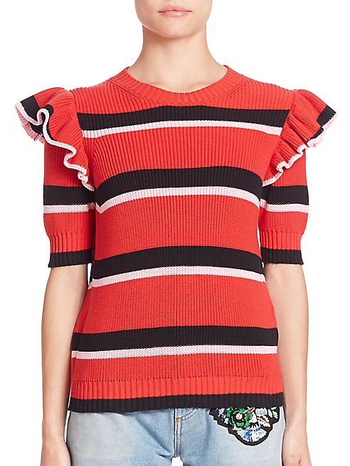 MSGM - Striped Knit Top