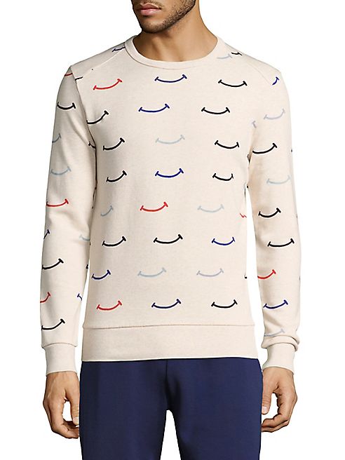 Commune de Paris - Joie Smile-Print Cotton Sweatshirt