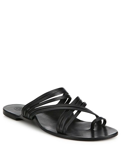 The Row - Cannes Strappy Leather Slides