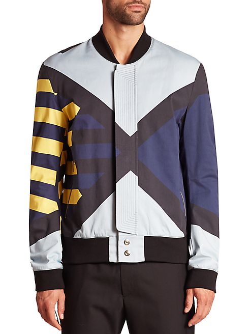 Public School - Striped Bomber Jacket