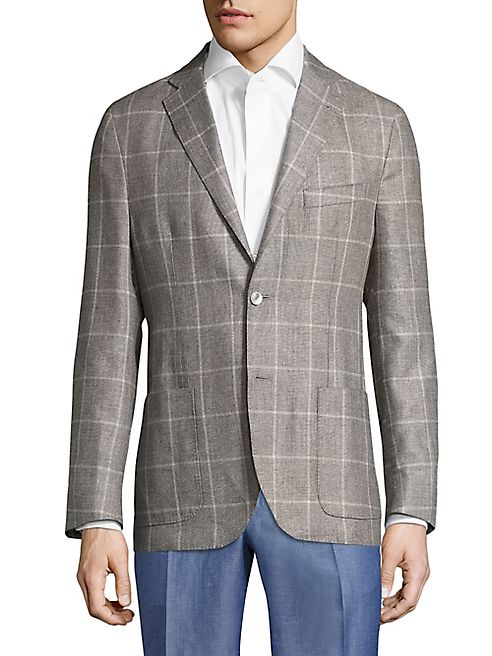 Corneliani - Windowpane Wool Coat