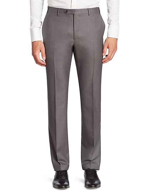 Corneliani - Solid Slim-Fit Wool Pants