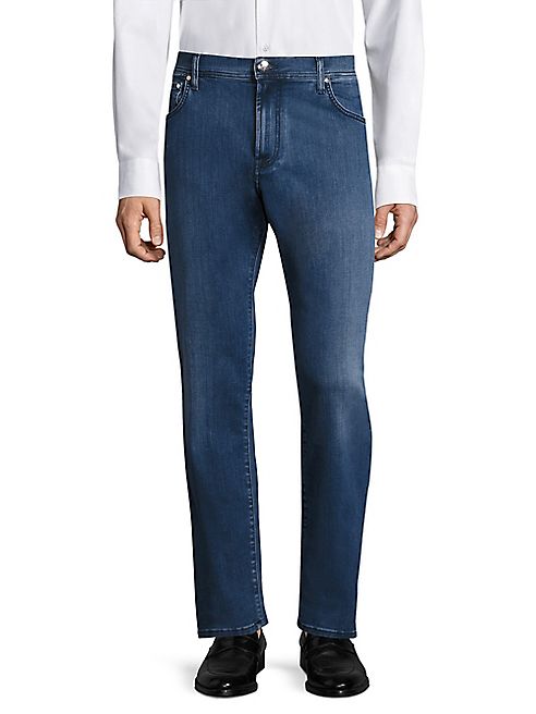 Corneliani - Faded Straight-Fit Jeans