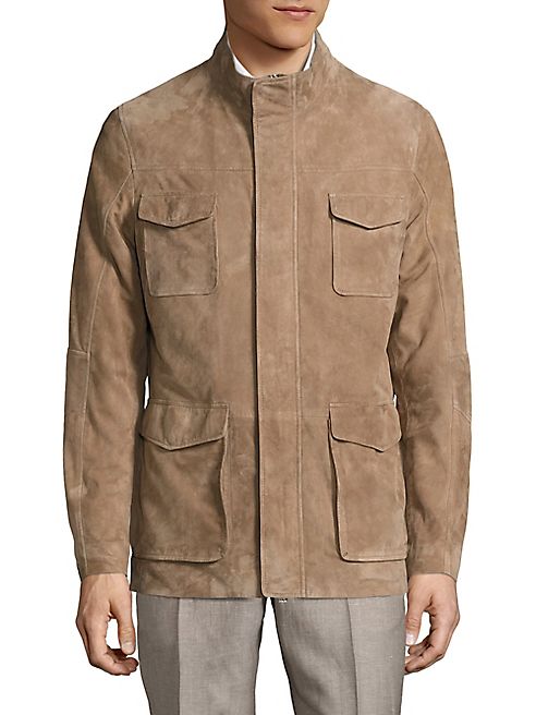 Corneliani - Suede Stand Collar Jacket