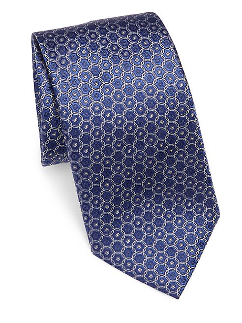 Corneliani - Geometric Pattern Silk Tie