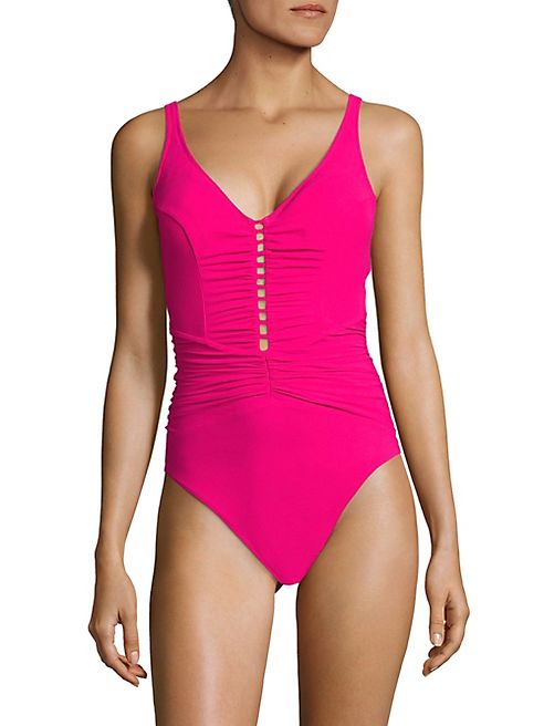 Gottex Swim - Waterfall Shirred One-Piece Swimsuit