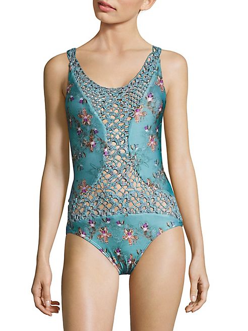 Sinesia Karol - One-Piece Road Fatima Crochet-Inset Swimsuit