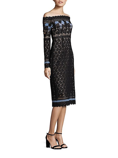 Yigal Azrouel - Off-The-Shoulder Lace Dress