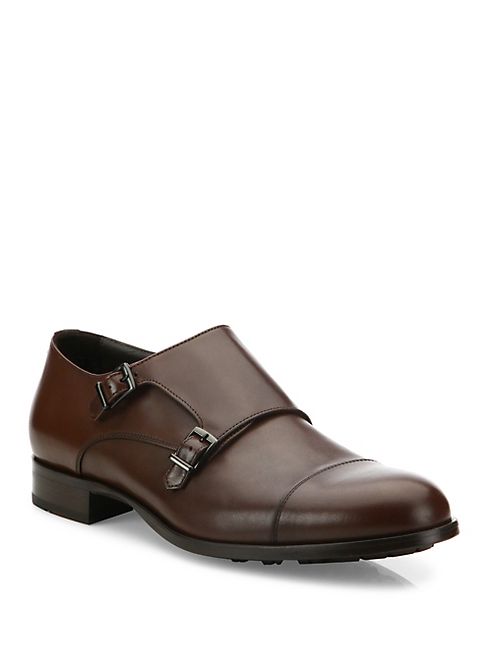 HUGO BOSS - Monumental Monk Strap Leather Shoes