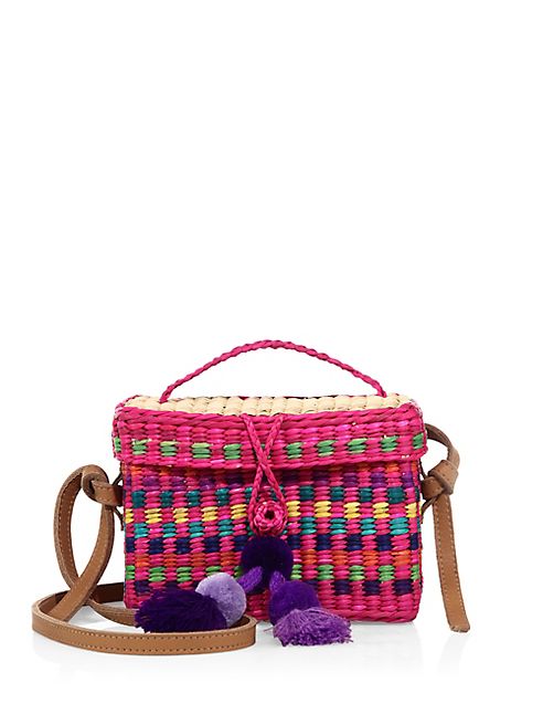 NANNACAY - Baby Rogue Pom-Pom Basket Shoulder Bag