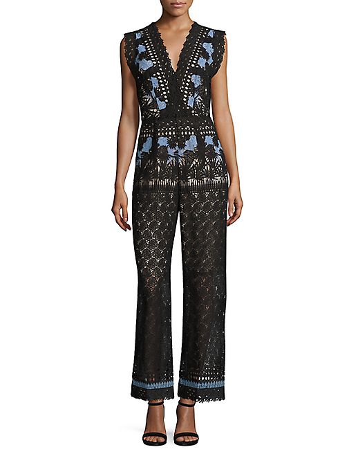 Yigal Azrouel - Sleeveless Lace Jumpsuit