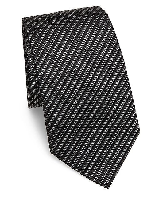 Armani Collezioni - Diagonal Double Stripe Silk Tie