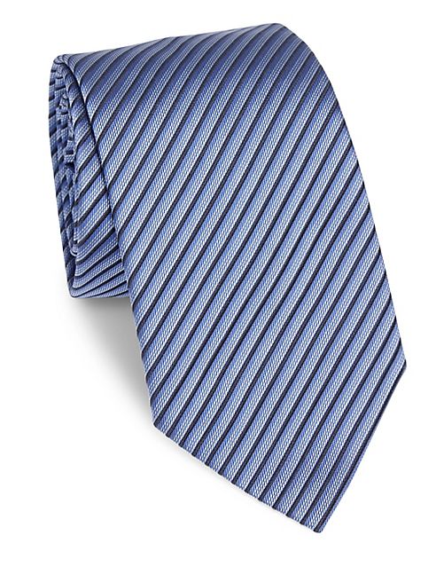 Armani Collezioni - Diagonal Double Stripe Silk Tie