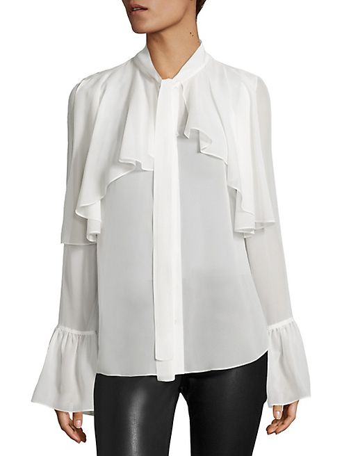 Saks Fifth Avenue Collection - Ruffled Silk Blouse