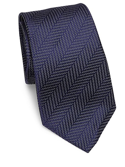 Armani Collezioni - Chevron Stripe Silk Tie