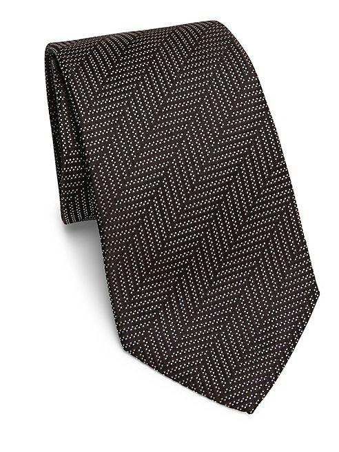 Armani Collezioni - Chevron Stripe Silk Tie