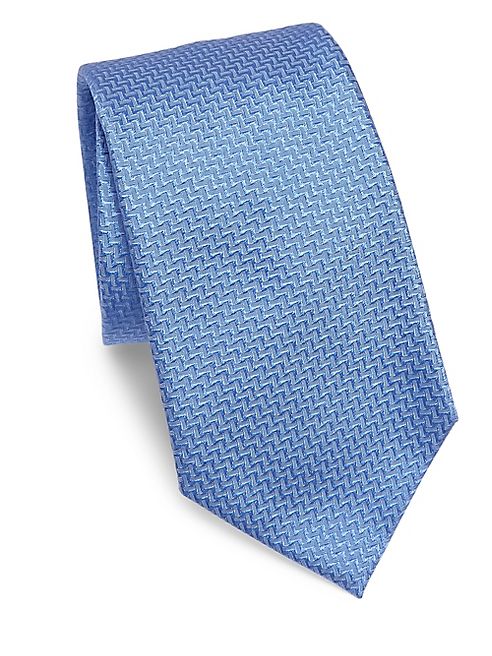 Armani Collezioni - Textured Chevron Silk Tie