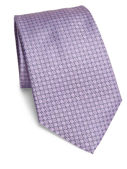 Ermenegildo Zegna - Tonal Micro Neat Pattern Silk Tie