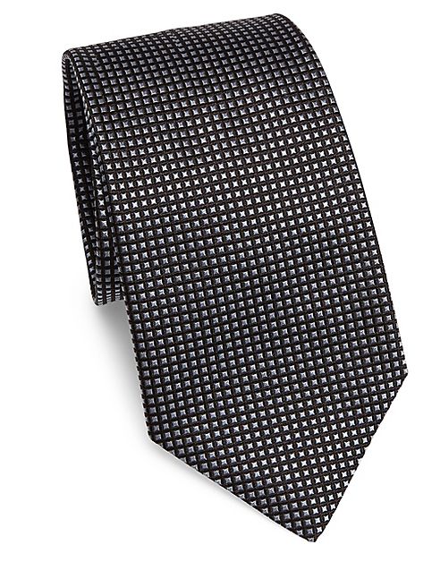 Armani Collezioni - Stud Printed Silk Tie