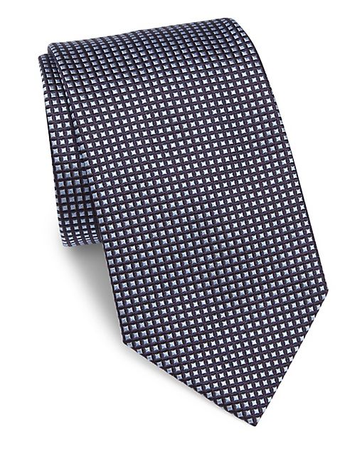 Armani Collezioni - Stud Printed Silk Tie