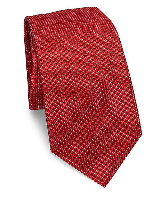 Armani Collezioni - Micro Dotted Silk Blend Tie