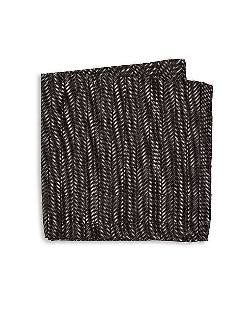 Armani Collezioni - Chevron Pattern Pocket Square