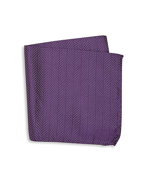 Armani Collezioni - Chevron Pattern Pocket Square