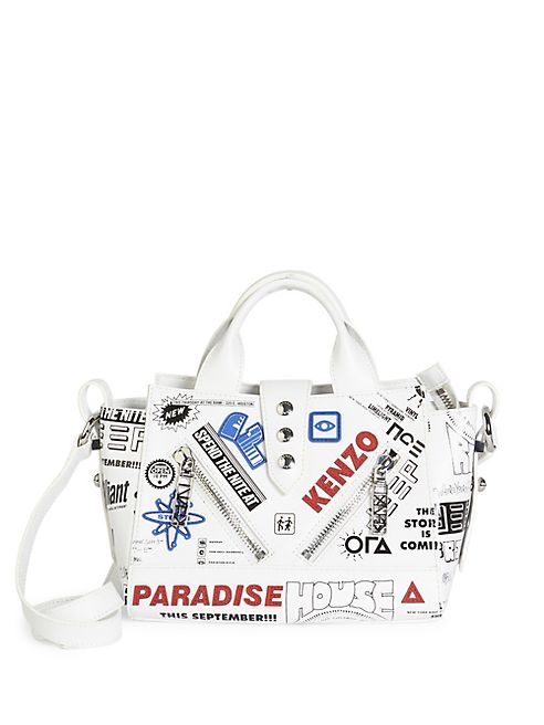 KENZO - Kalifornia Badge Patch Leather Satchel