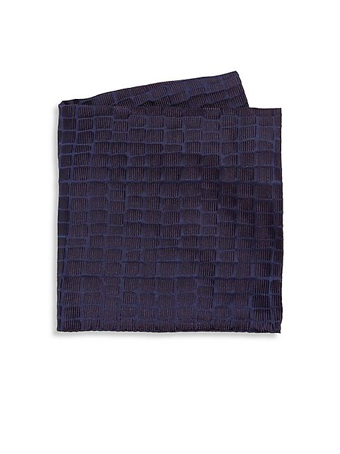 Armani Collezioni - Caiman Solid Silk Pocket Square