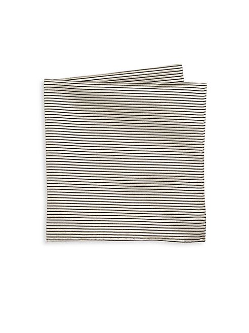 Armani Collezioni - Thin Striped Silk Pocket Square