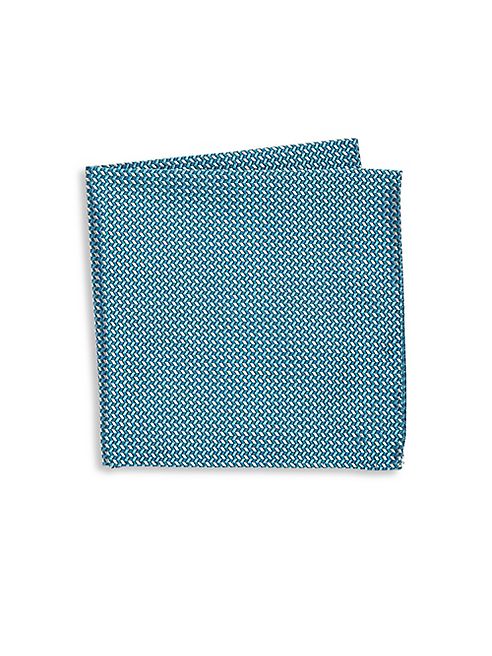 Armani Collezioni - Herringbone Woven Silk Pocket Square