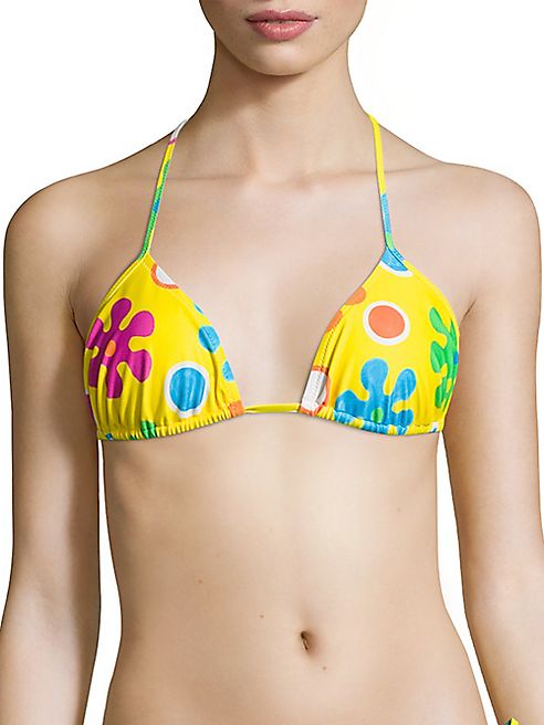 Moschino - Two-Piece Floral-Print Triangle Bikini